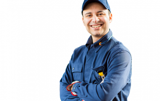 Tradie in a blue shirt