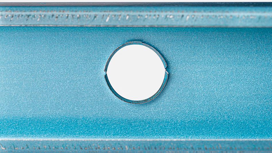 Pre-punched flared hole