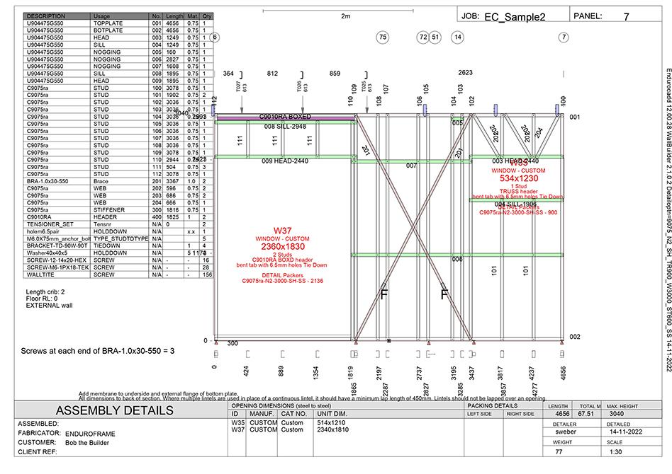 Enduroframe site plans