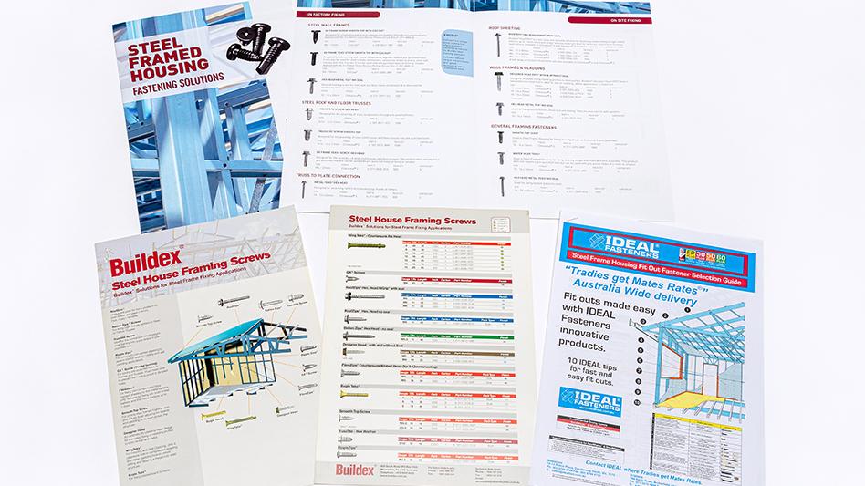 LGS fastener manufacturers' literature.  