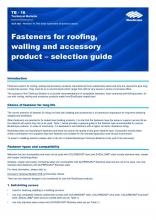 BlueScope Technical Bulletin TB 16 - Fasteners for roofing, walling and accessory product – selection guide